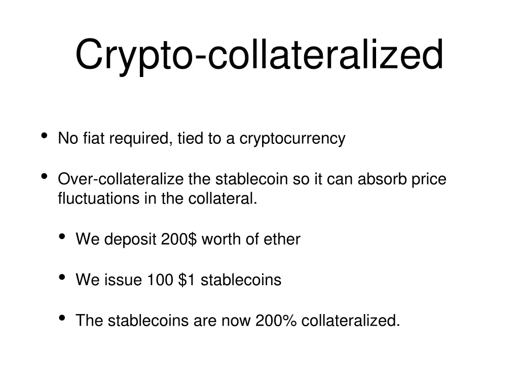 crypto collateralized