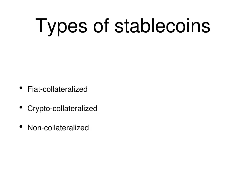 types of stablecoins