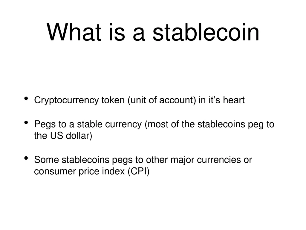 what is a stablecoin