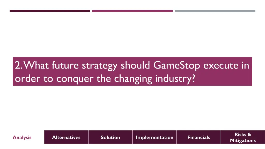 2 what future strategy should gamestop execute