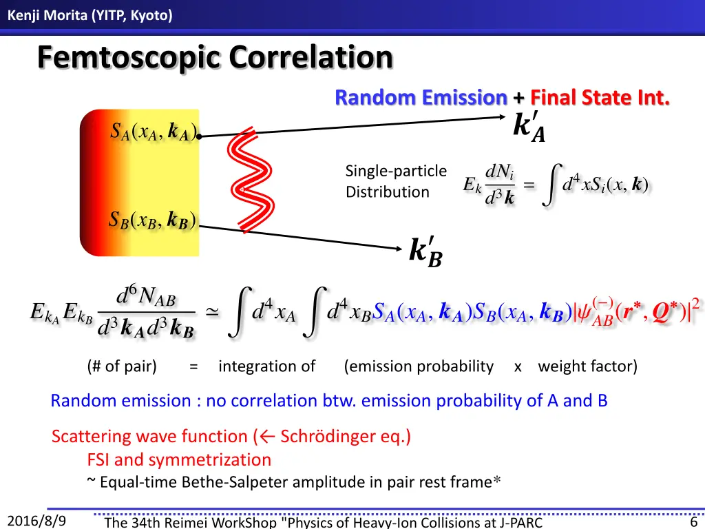 kenji morita yitp kyoto femtoscopic correlation