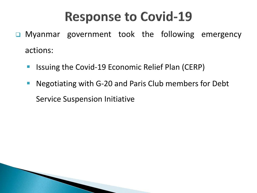 myanmar government took the following emergency