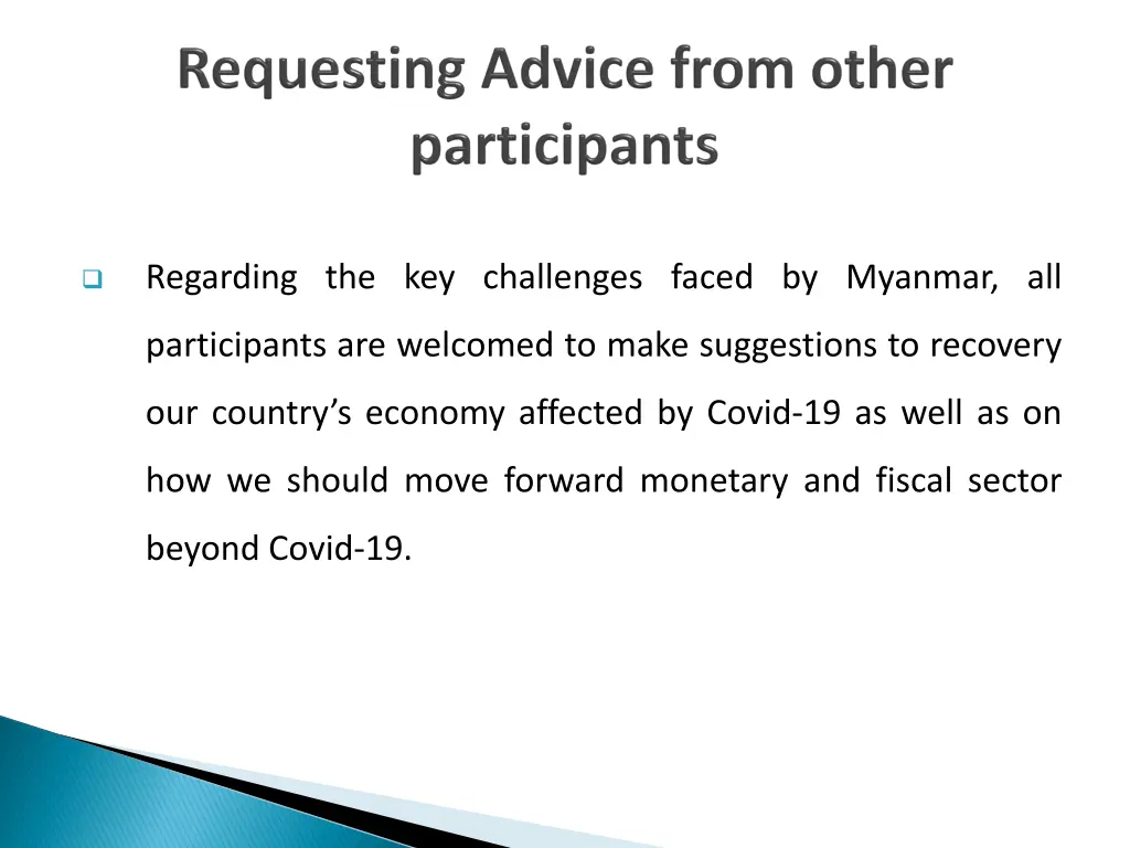 regarding the key challenges faced by myanmar all