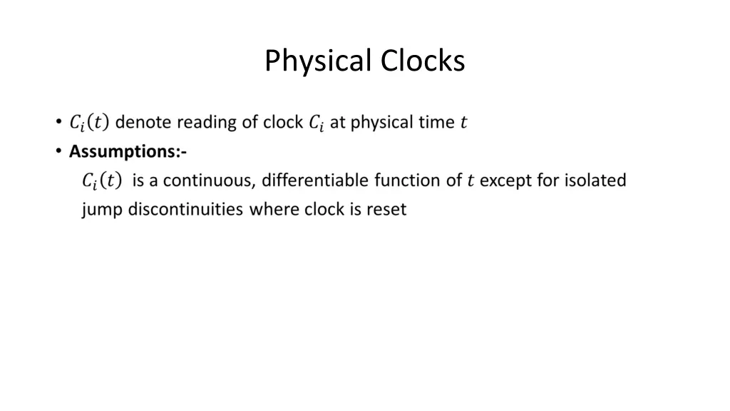 physical clocks 1