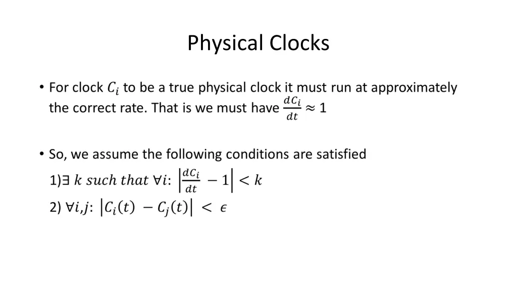 physical clocks 2