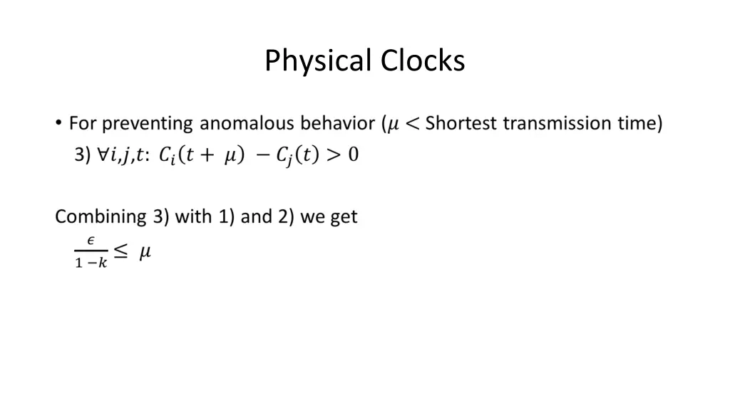 physical clocks 3