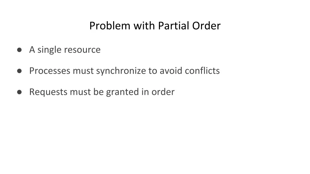 problem with partial order