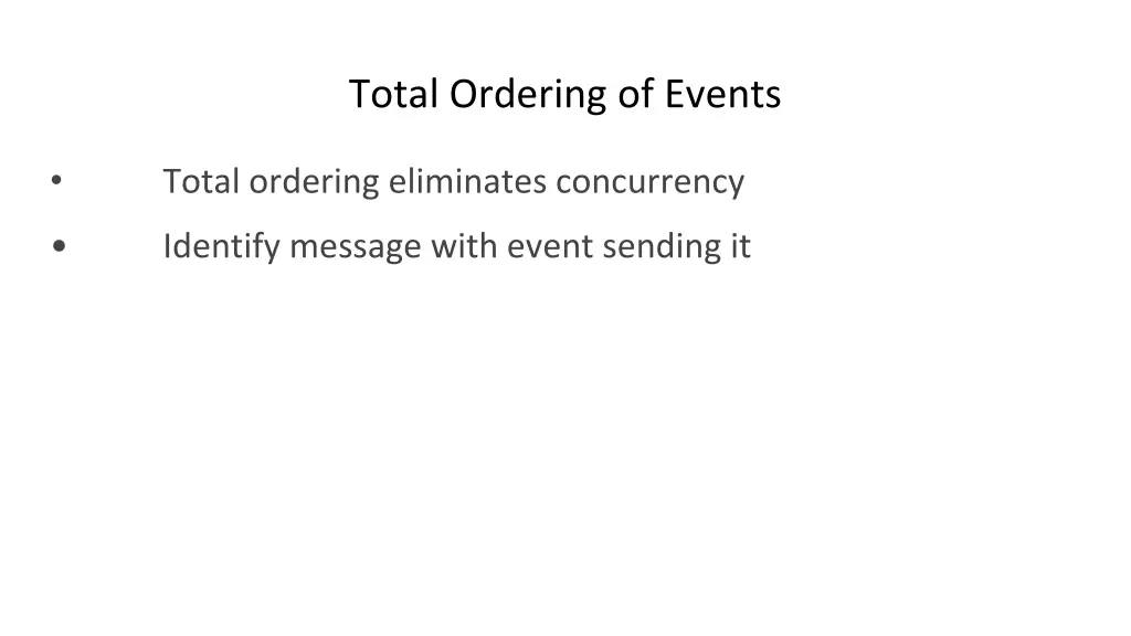 total ordering of events