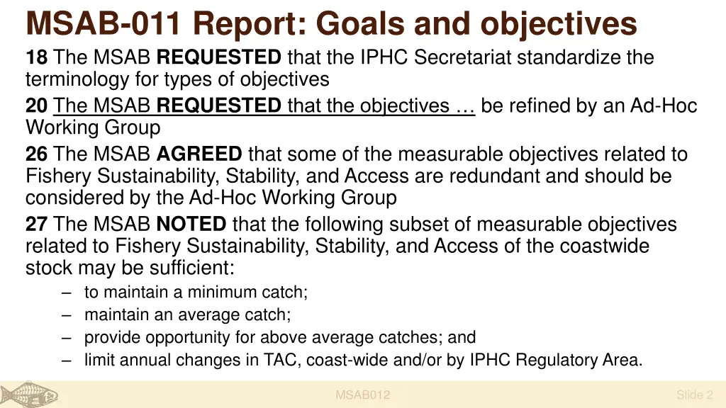 msab 011 report goals and objectives