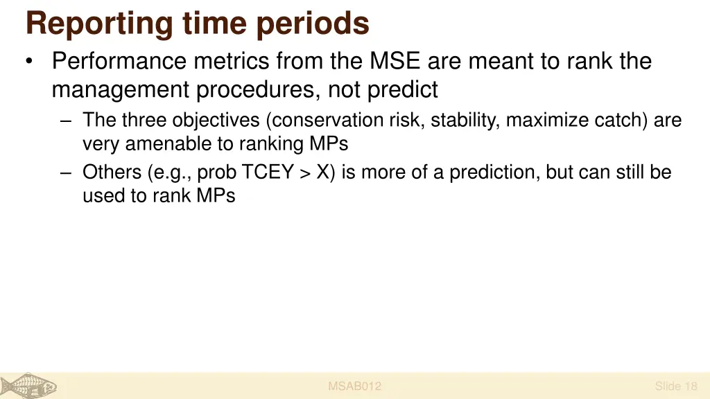 reporting time periods