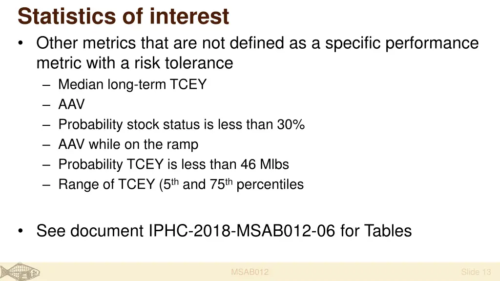 statistics of interest