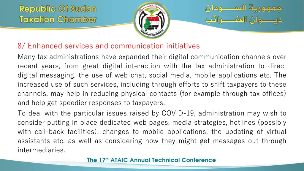 8 enhanced services and communication initiatives