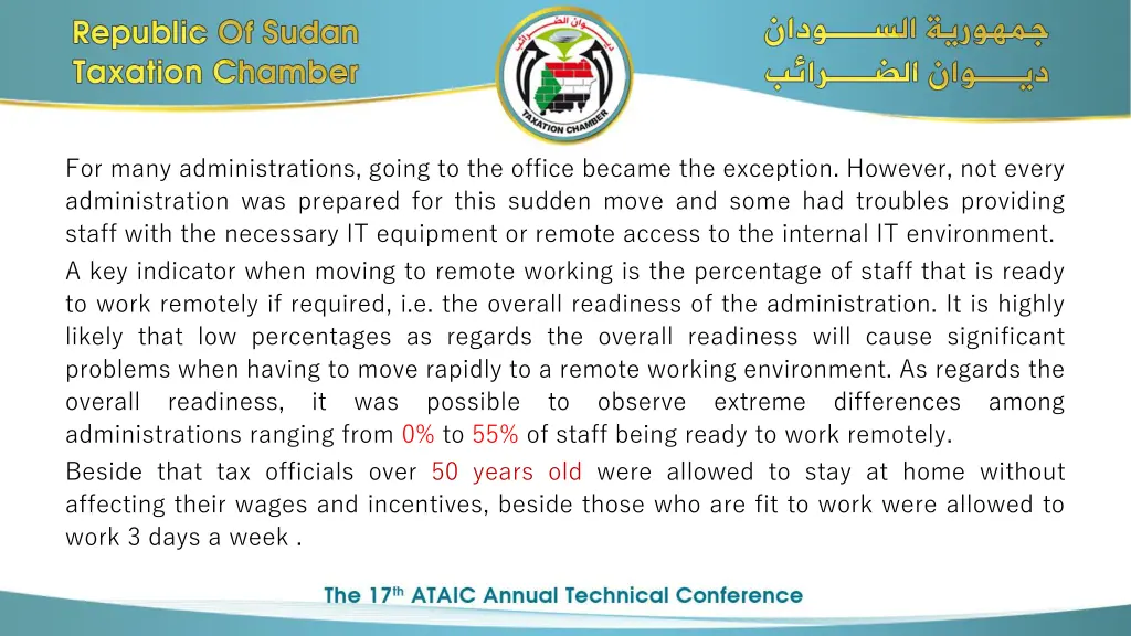 for many administrations going to the office