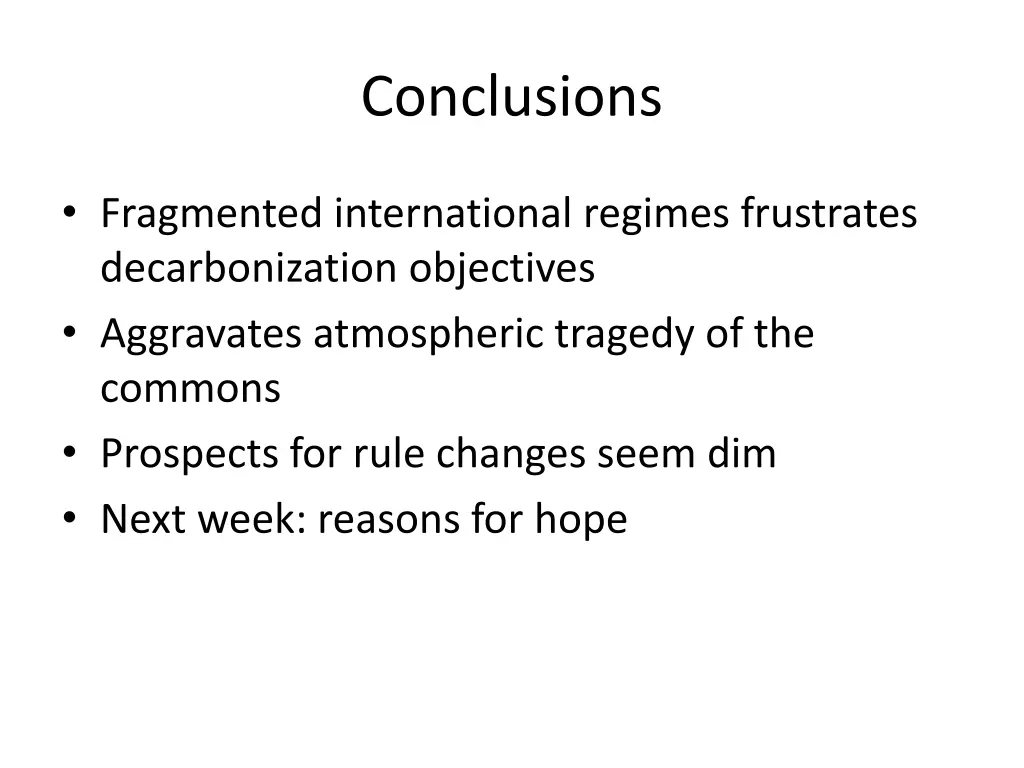 conclusions