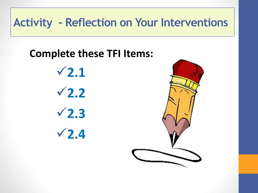 activity reflection on your interventions