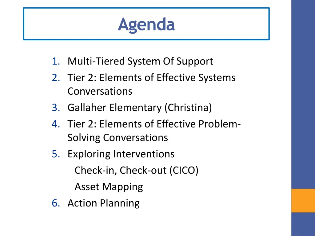 agenda