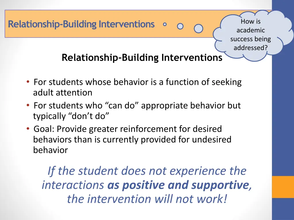 how is academic success being addressed