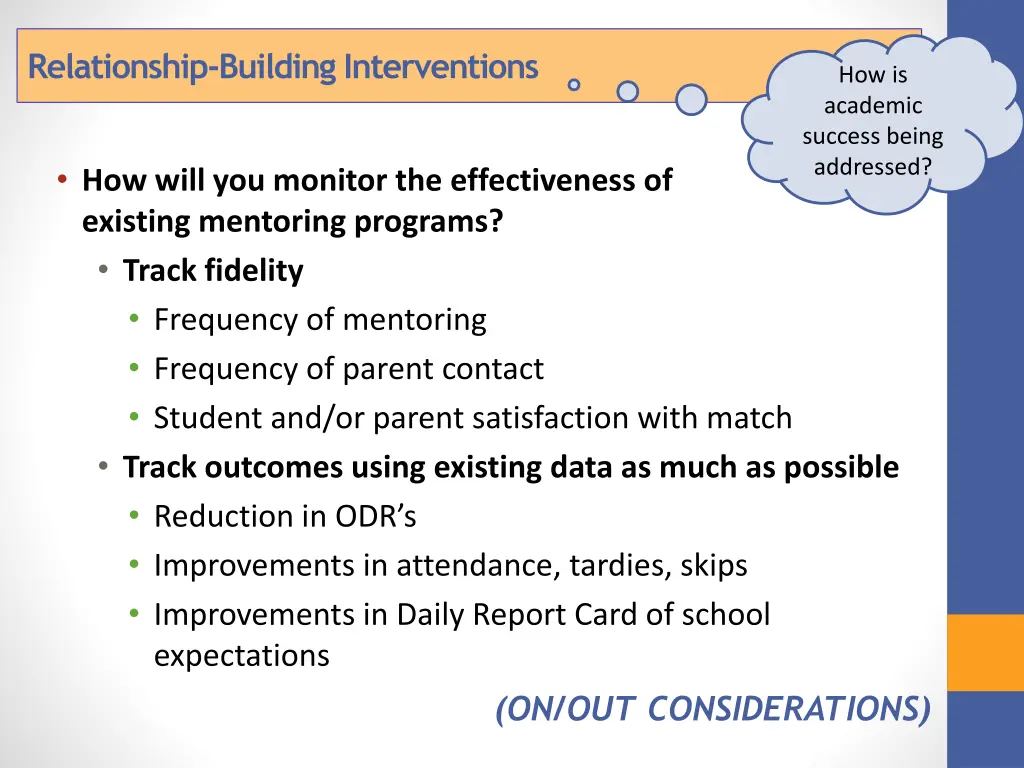 relationship building interventions 1
