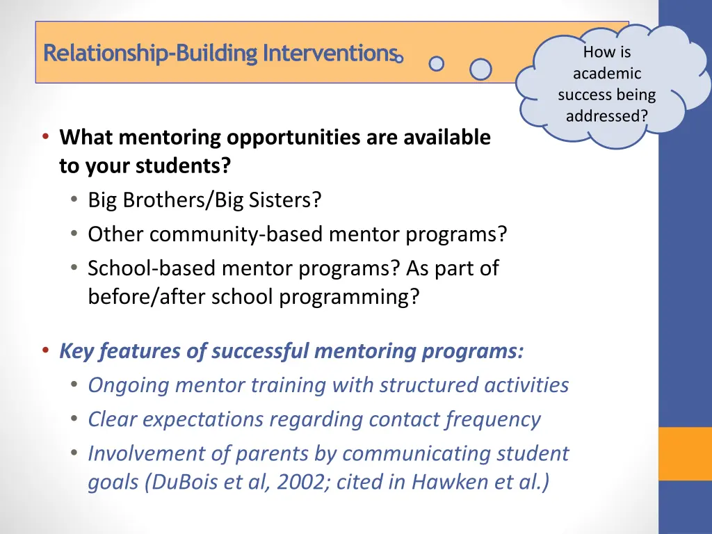 relationship building interventions