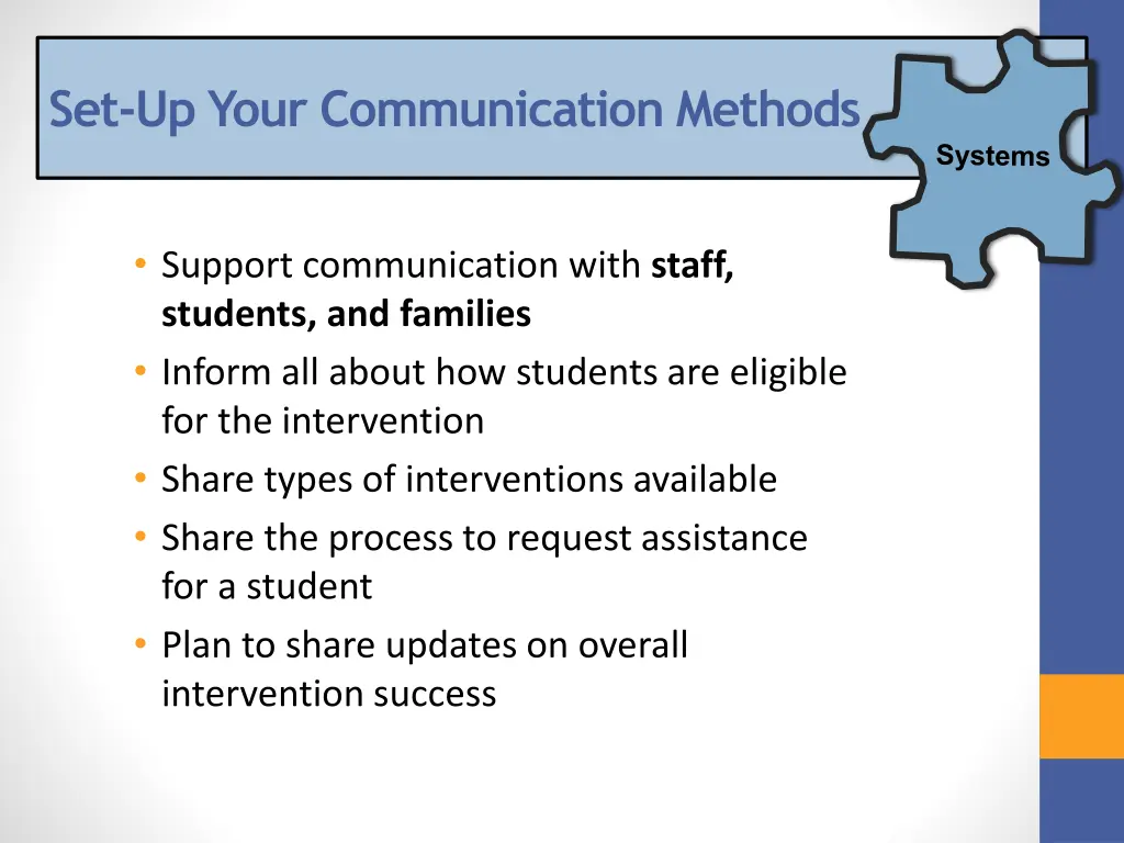 set up your communication methods