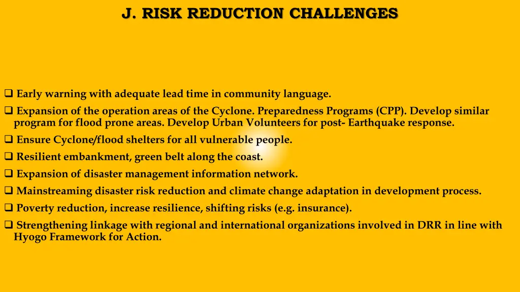 j risk reduction challenges
