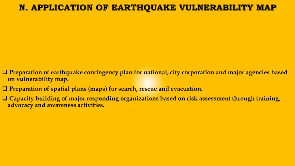 n application of earthquake vulnerability map