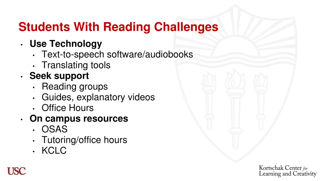 students with reading challenges