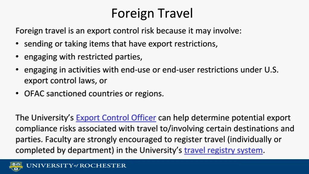 foreign travel