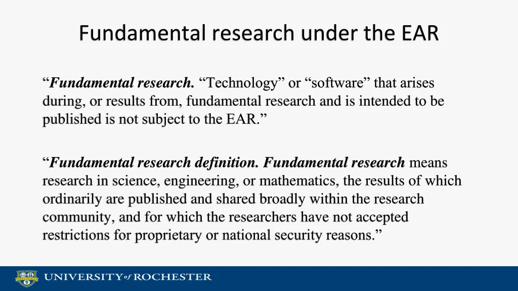 fundamental research under the ear