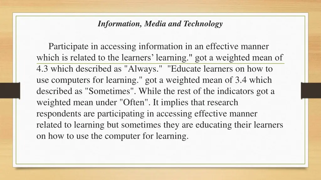 information media and technology