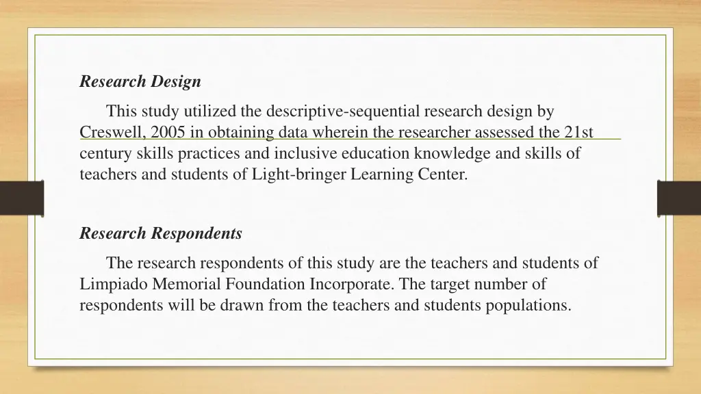research design