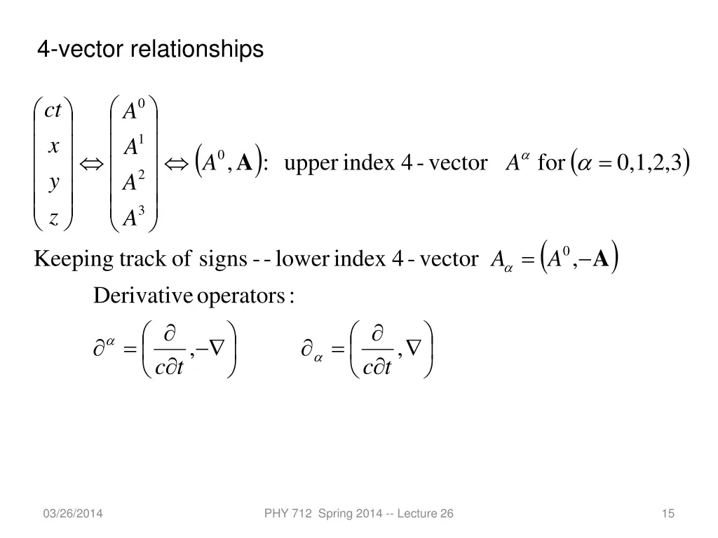4 vector relationships