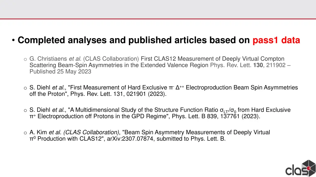 completed analyses and published articles based