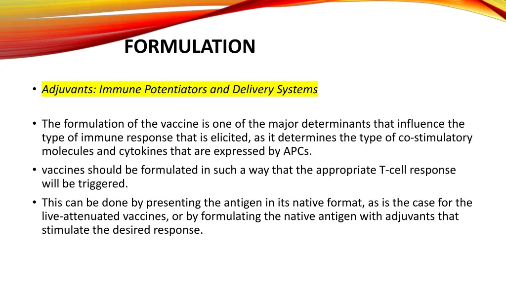 formulation