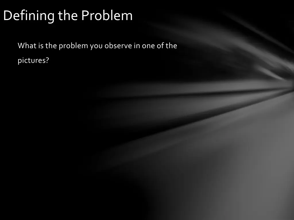 defining the problem 1