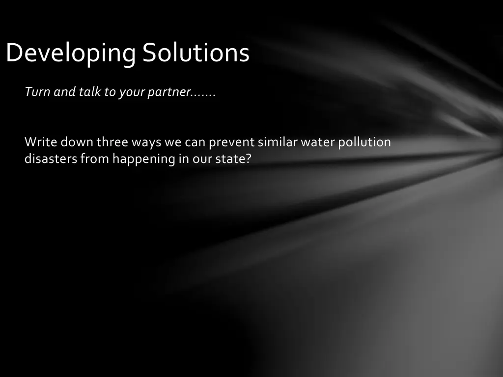 developing solutions