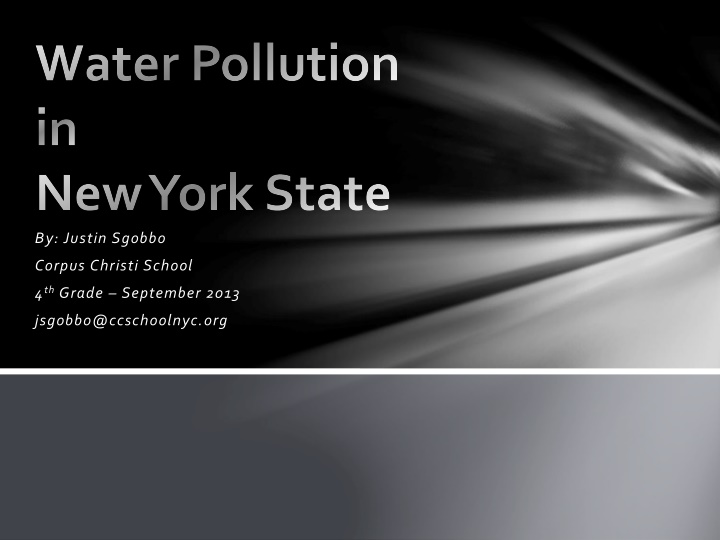 water pollution in