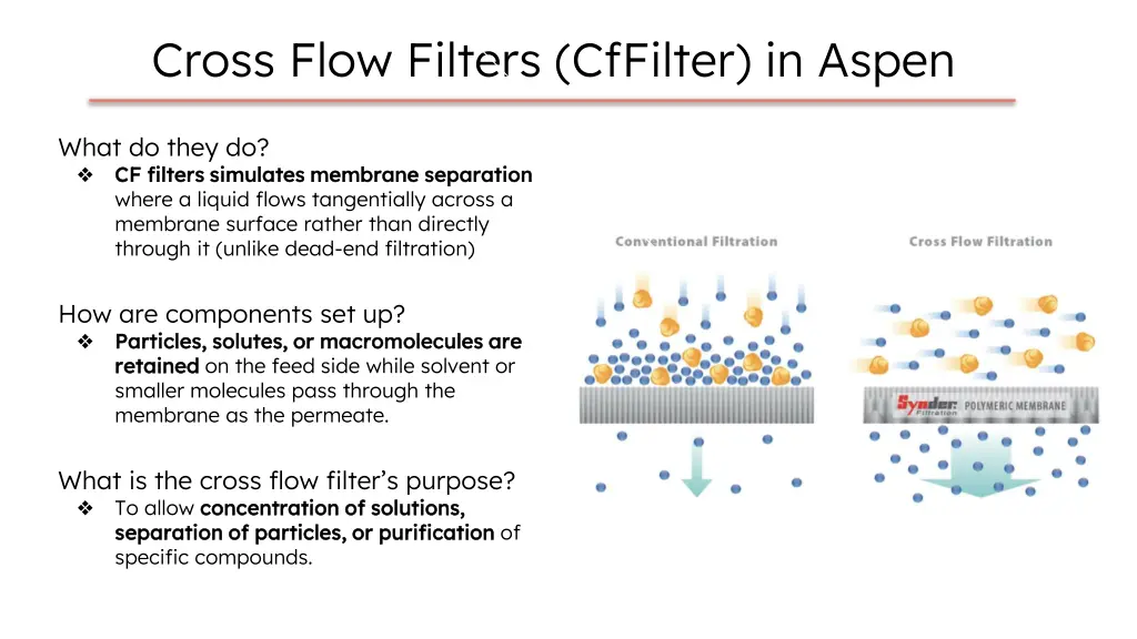 cross flow filters cffilter in aspen