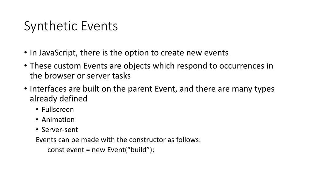 const event new event build const event new event
