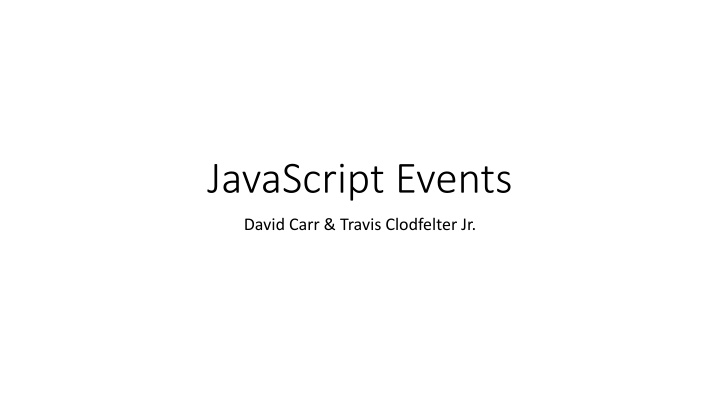 javascript events