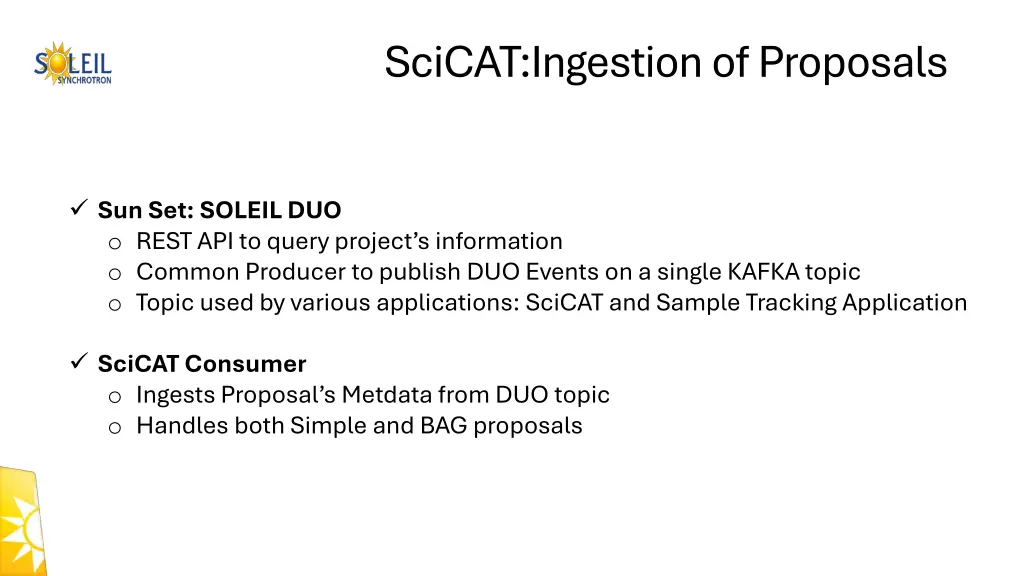 scicat ingestion of proposals