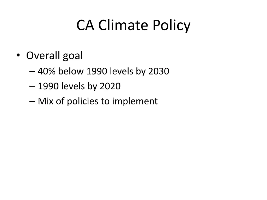 ca climate policy