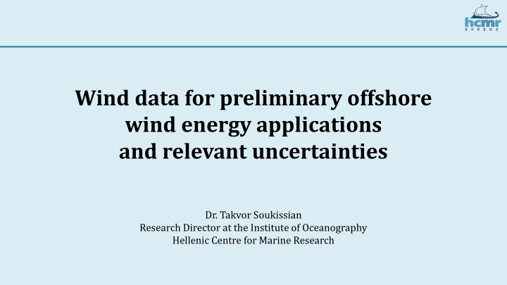 wind data for preliminary offshore wind energy