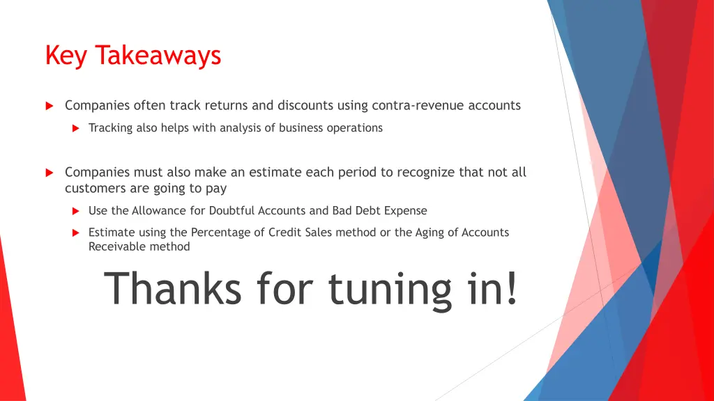key takeaways