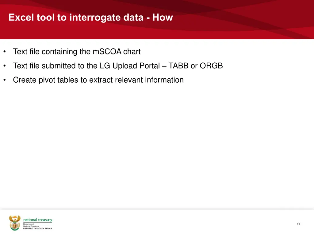 excel tool to interrogate data how