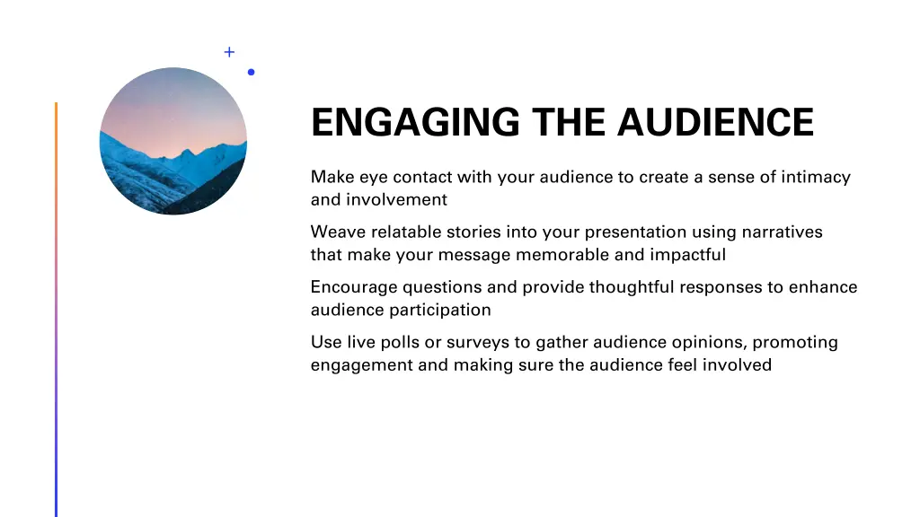 engaging the audience