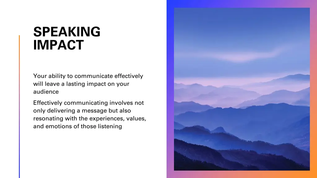 speaking impact