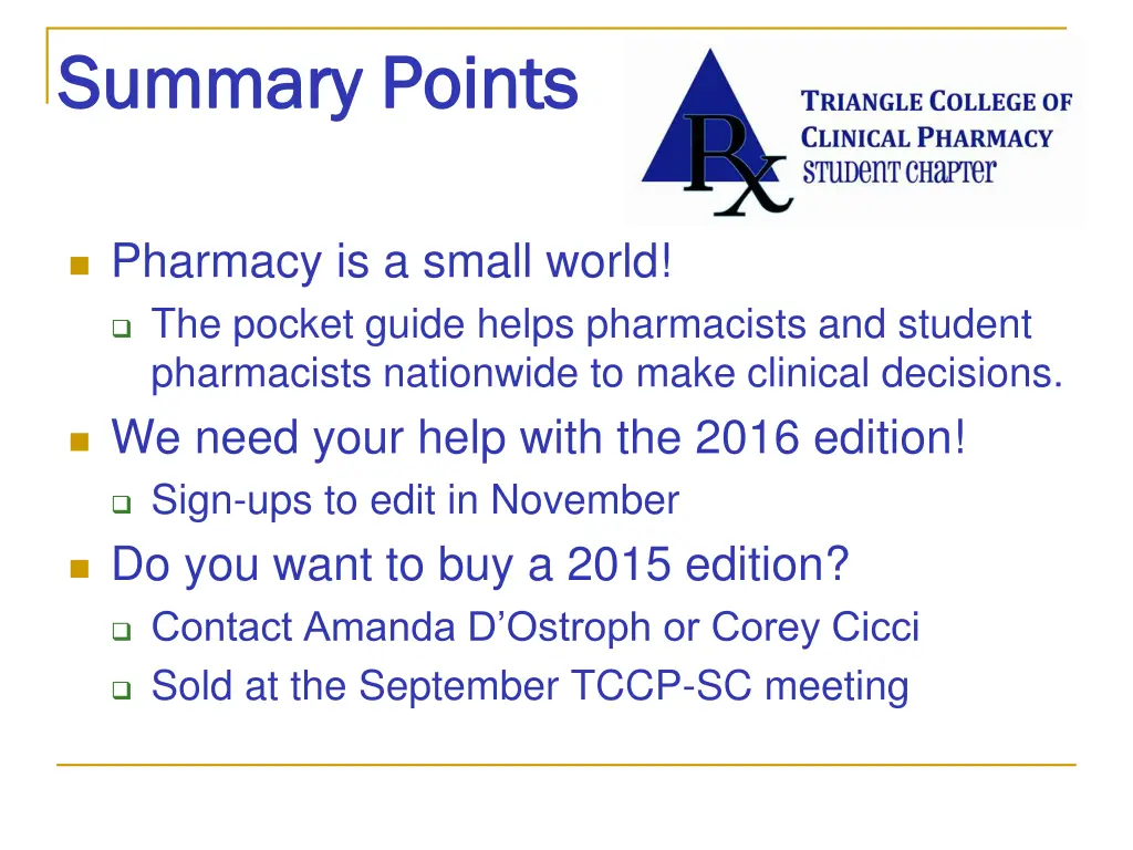 summary points summary points