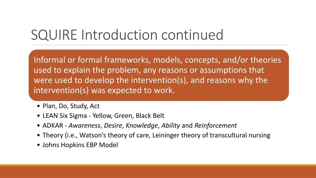 squire introduction continued