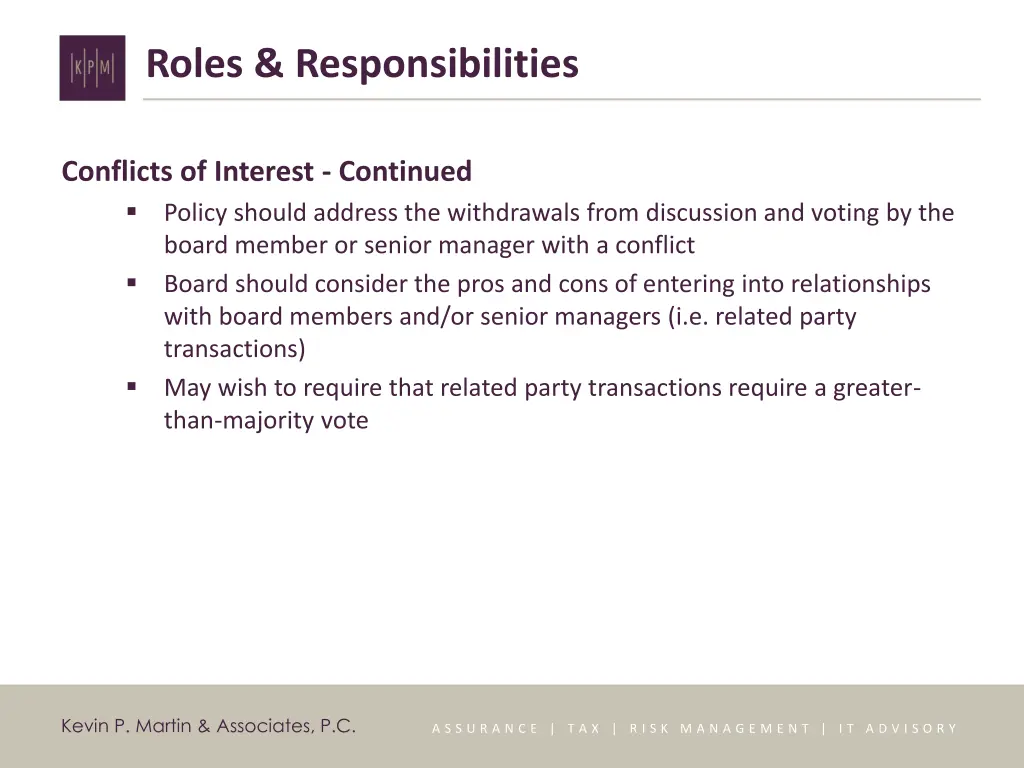 roles responsibilities 8
